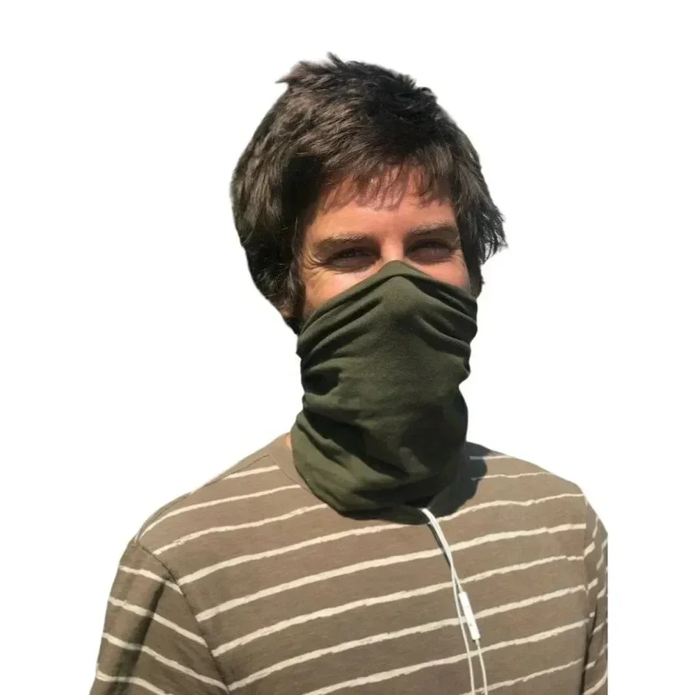 Charcoal Green Face Mask Gaiter